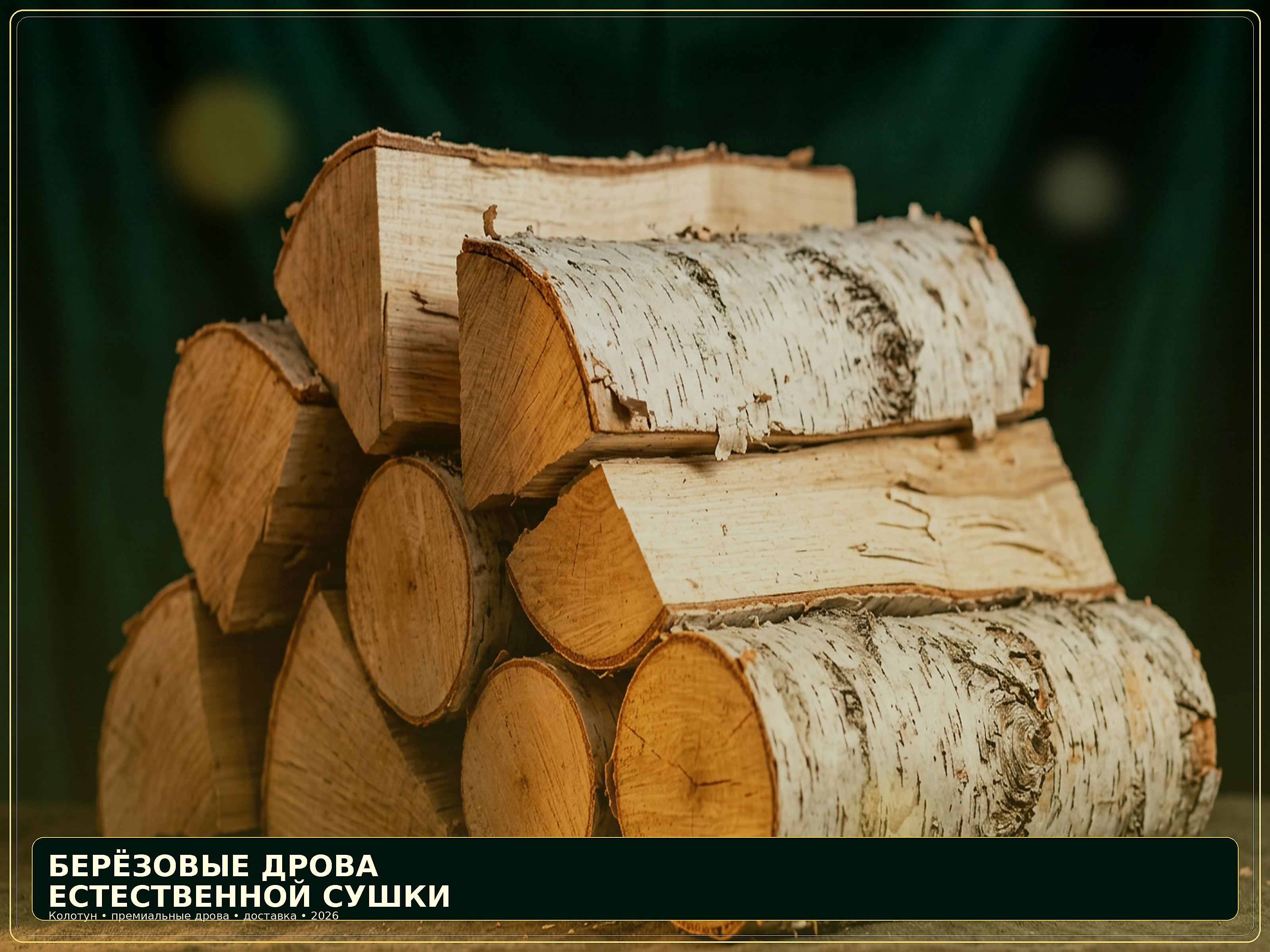 Берёзовые дрова естественной сушки